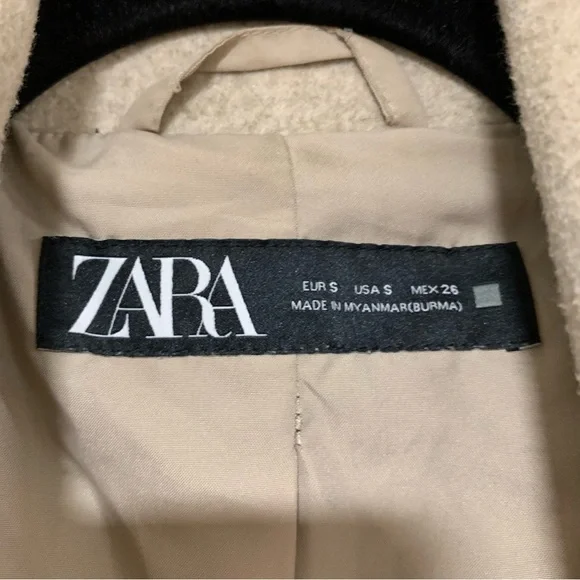 Zara Women's Oversized Coat in Tan - Size Small - Picture 4 of 5